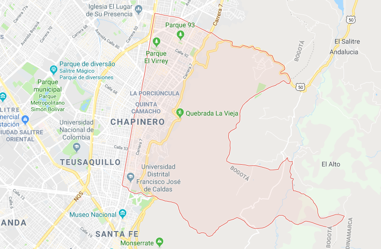 mapa de chapinero