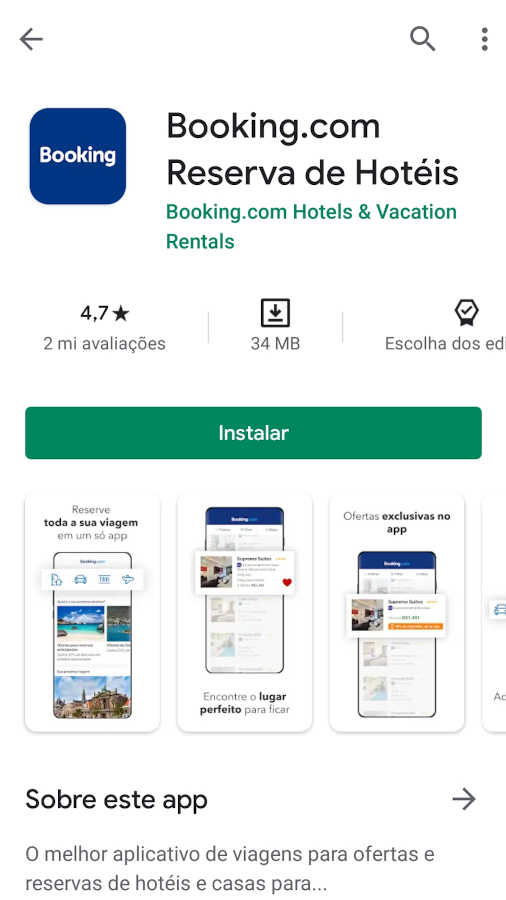 aplicativos de viagem booking