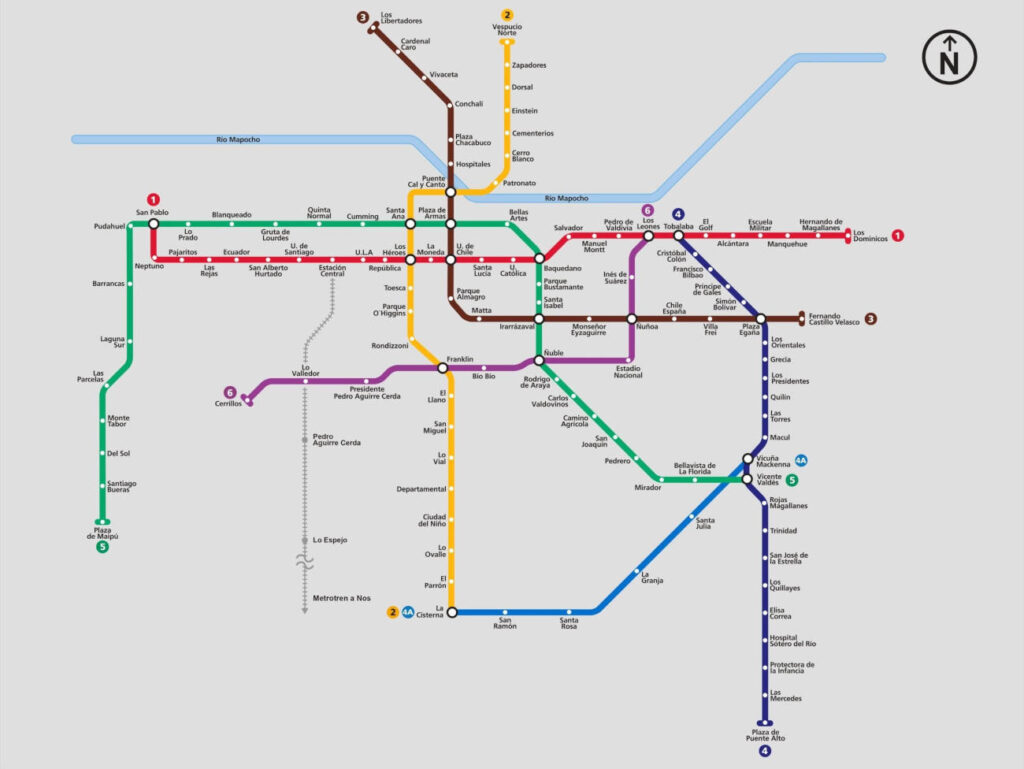 metrô santiago mapa