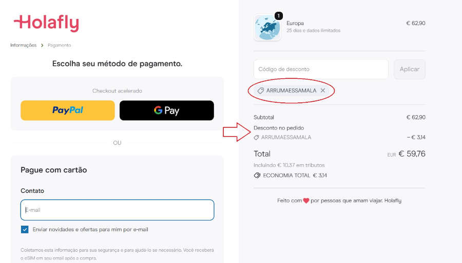 desconto holafly