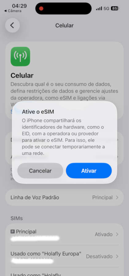 instalar esim holafly