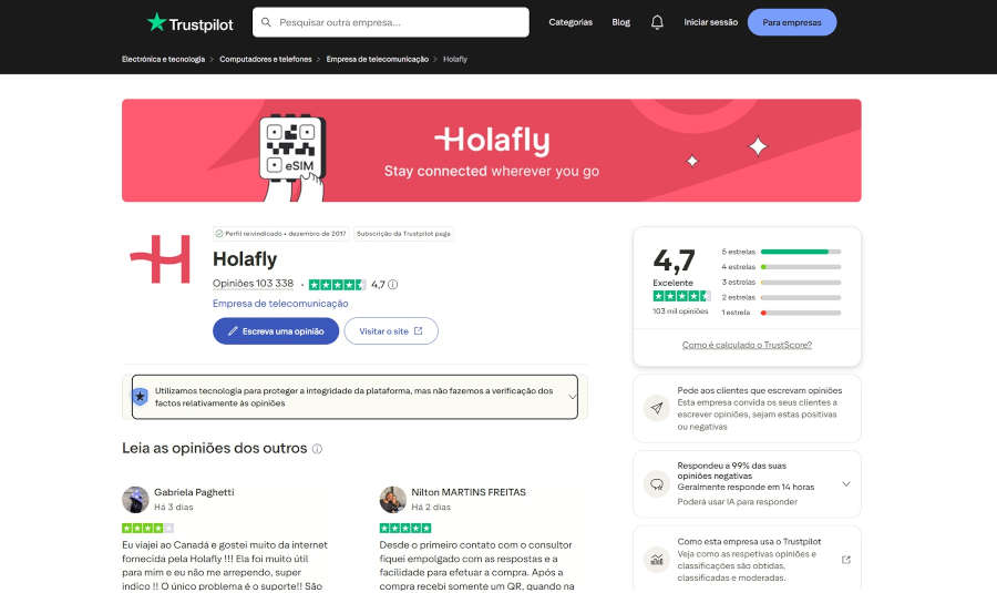 holafly trustpilot